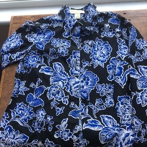 Cheery batik like all cotton blouse